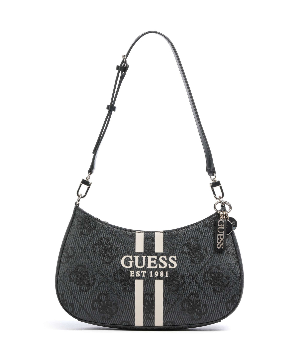 Guess Noelle 4G Logo Shoulder bag coal logo