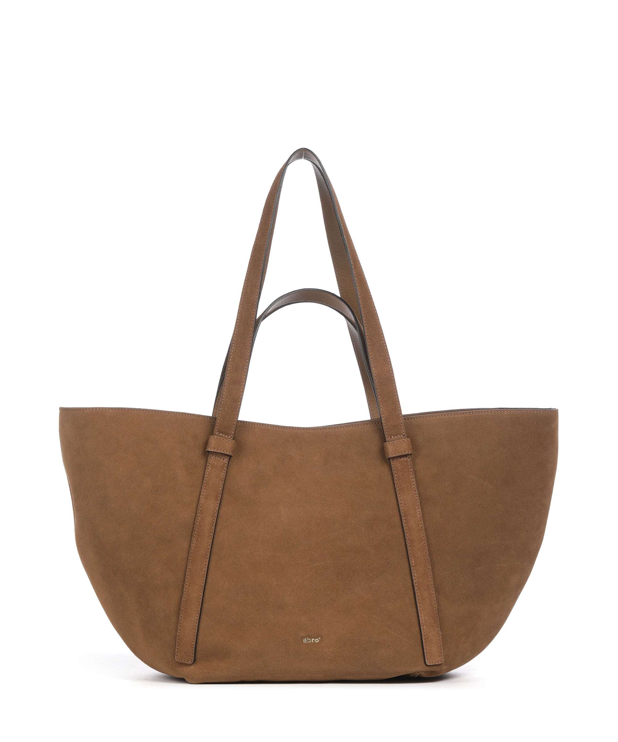 Abro Suede Cosmo Large Tote bag camel