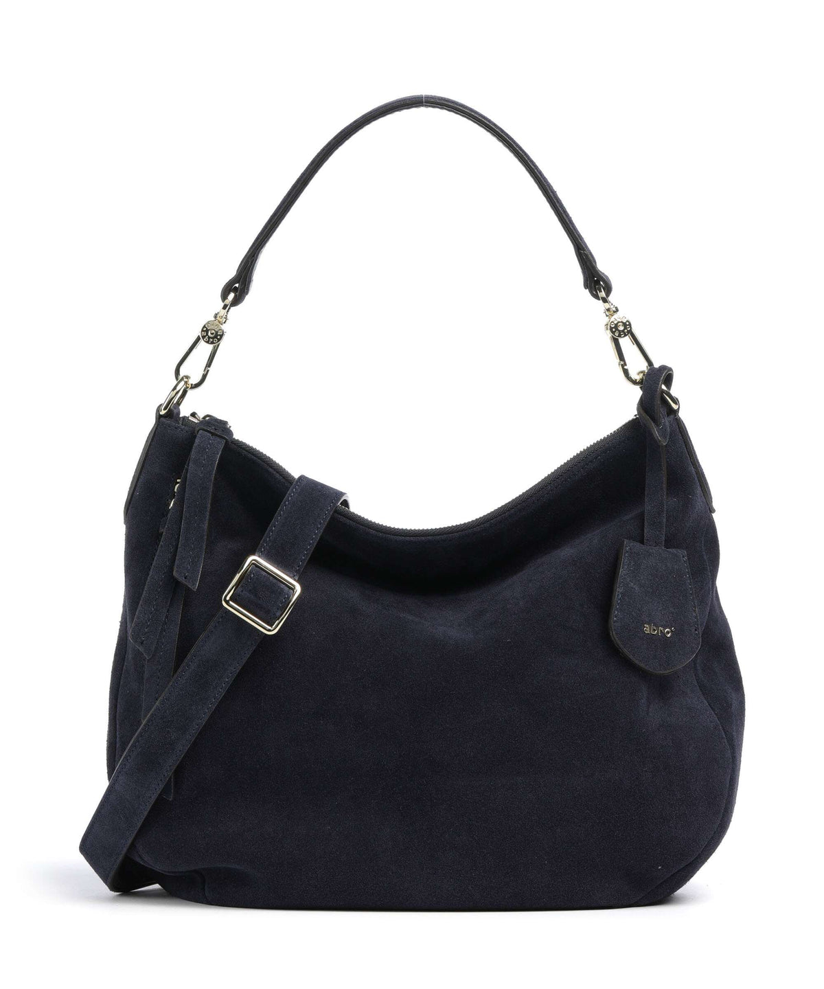 Abro Suede Juna Small Hobo bag navy