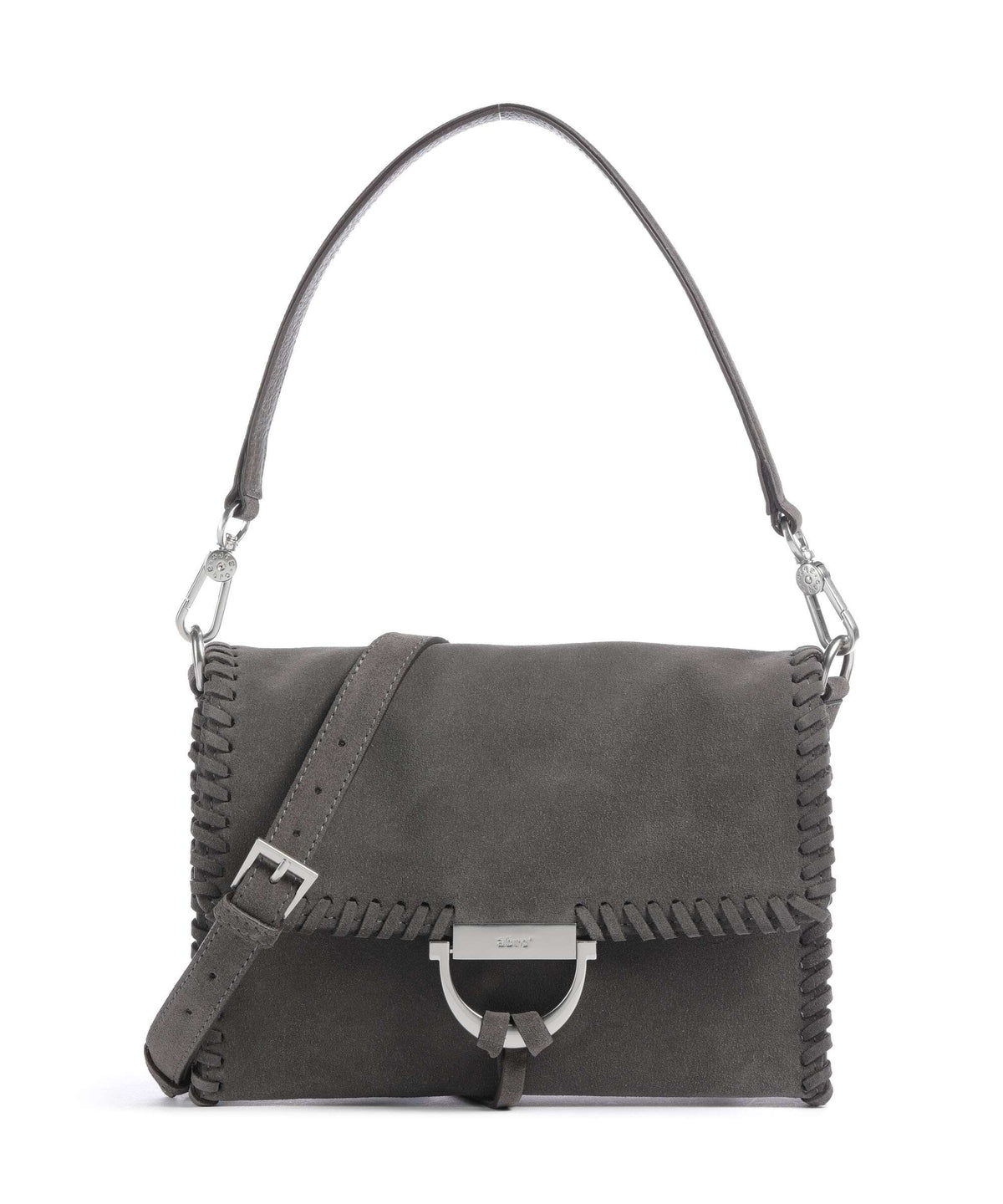 Abro Suede Temi Stitch Shoulder bag grey