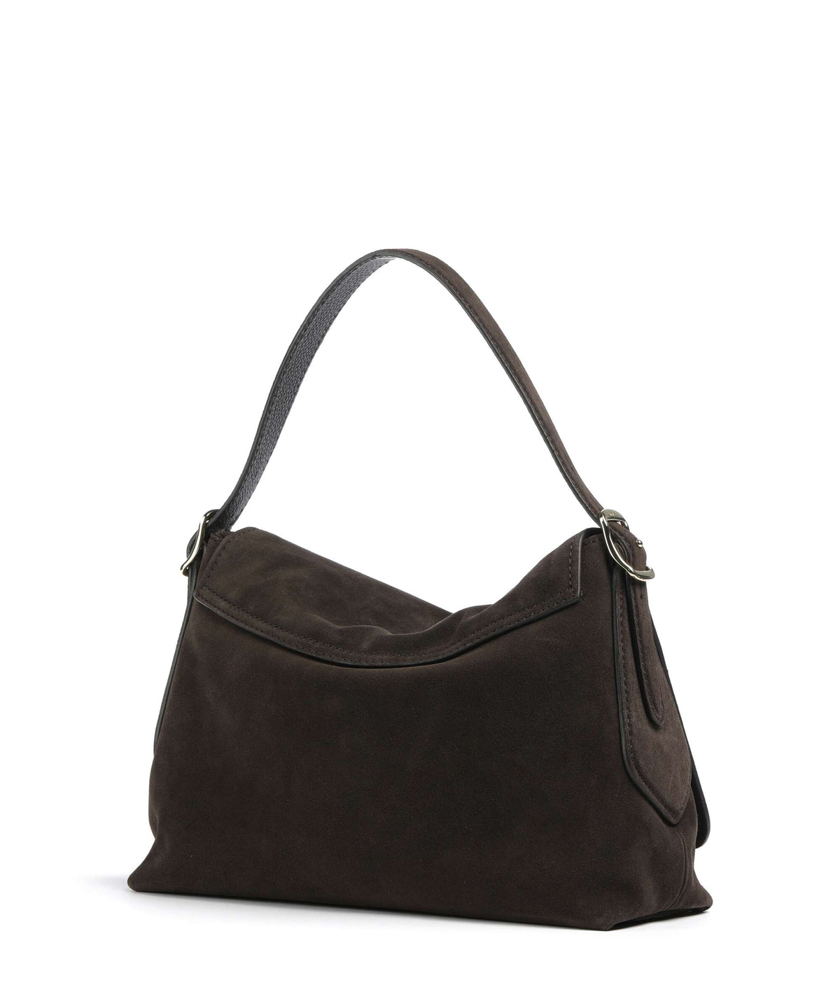 Abro Suede Carina Hobo bag dark brown
