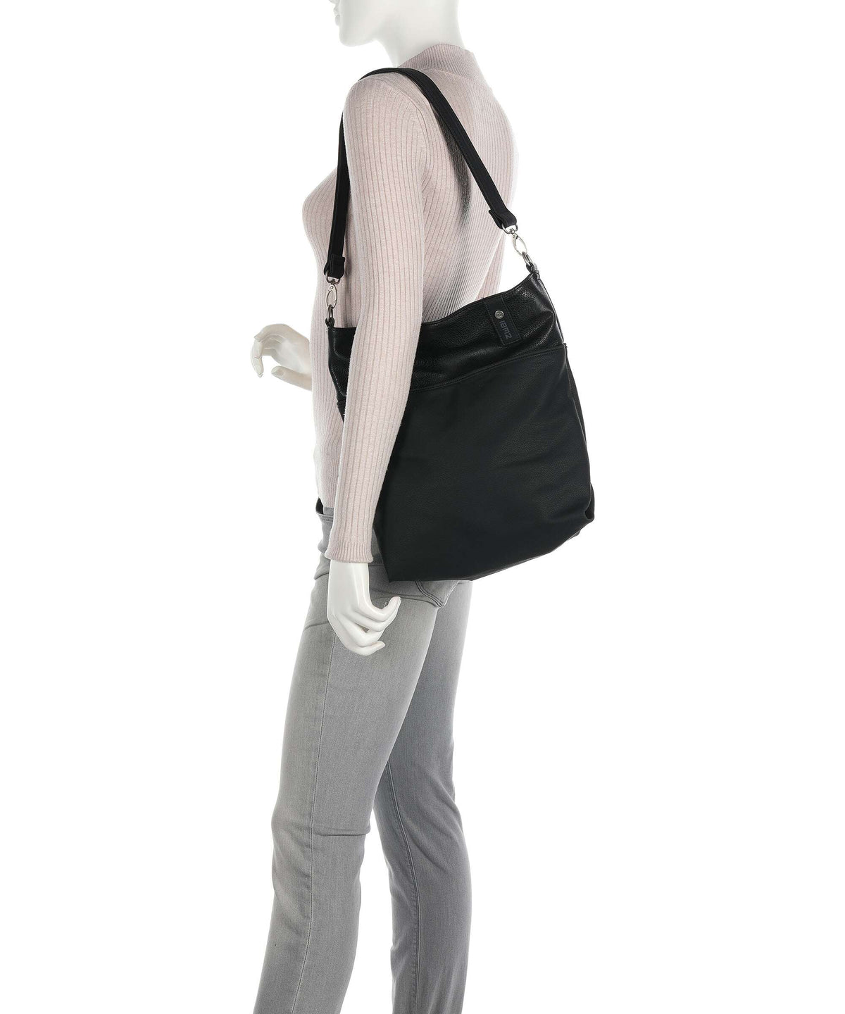 Zwei Jana J12 Hobo bag nubuk black
