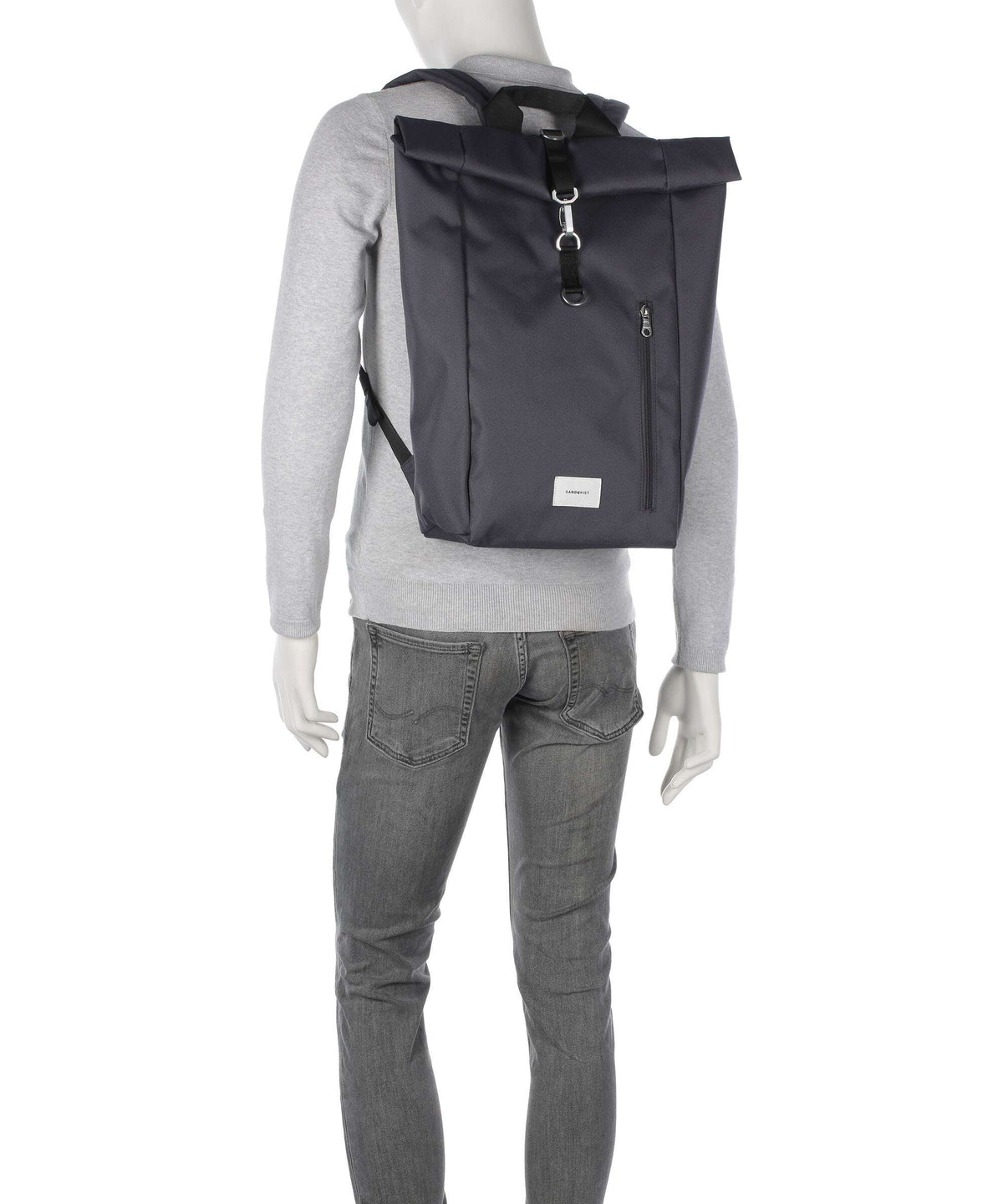 Sandqvist Ground L Rolltop backpack asphalt