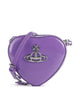 Vivienne Westwood Heart Shiny Patent Mini Borsa a tracolla purple