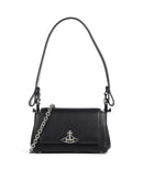 Vivienne Westwood Hazel Re-Vegan Grain Small Borsa a spalla black