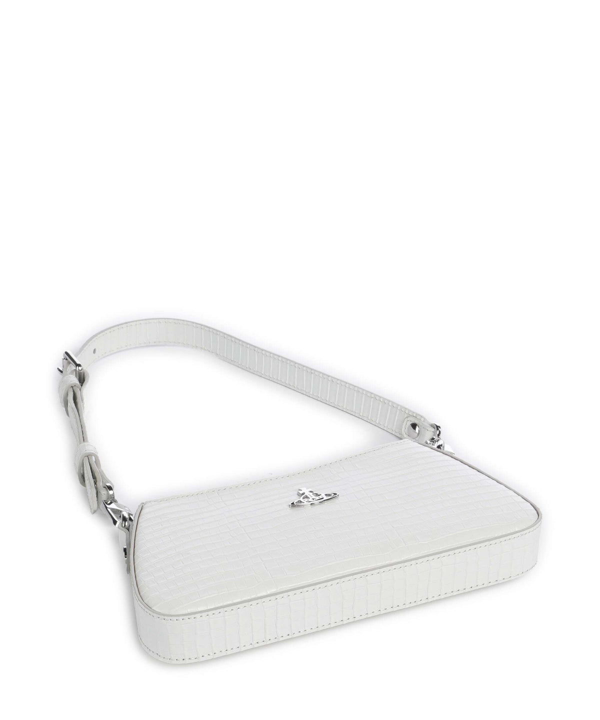 Vivienne Westwood Tasha Embossed Croc Mini Shoulder bag white
