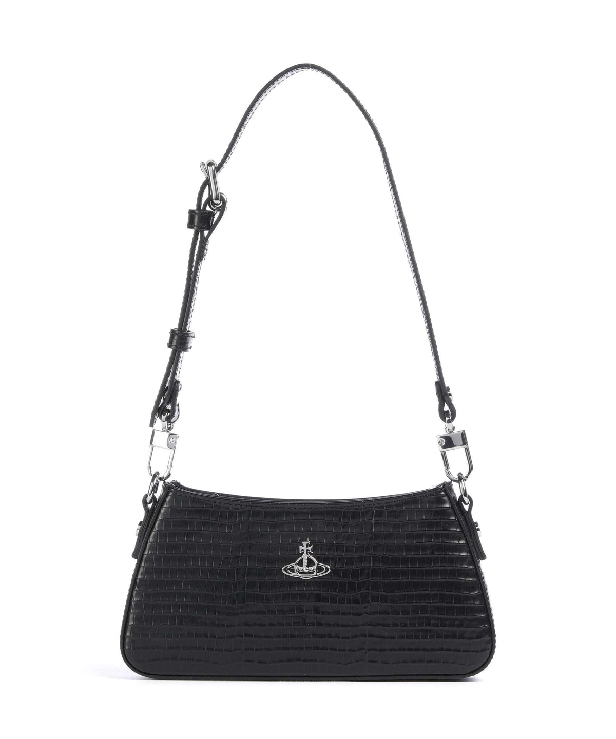 Vivienne Westwood Tasha Embossed Croc Mini Shoulder bag black