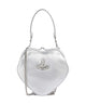 Vivienne Westwood Belle Heart Frame Re-Vegan Grain Borsa a spalla silver