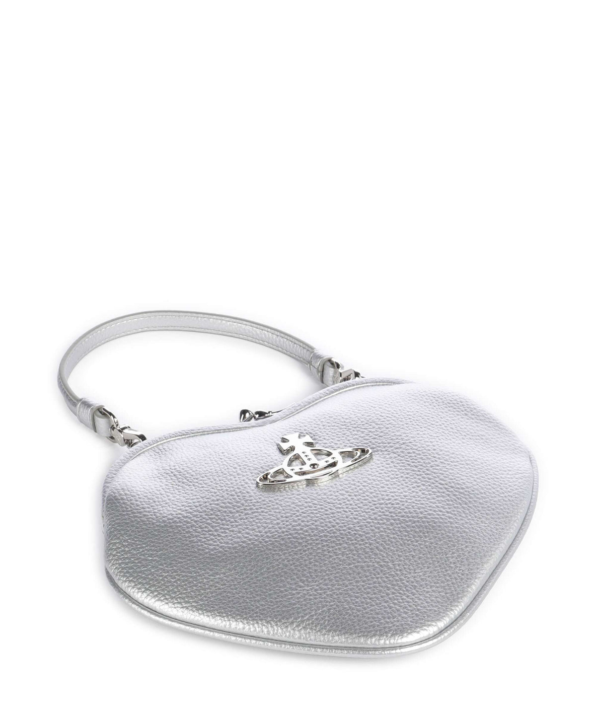Vivienne Westwood Belle Heart Frame Re-Vegan Grain Shoulder bag silver