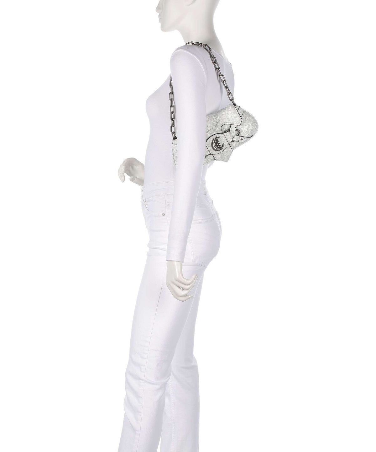 Just Cavalli Crossed Laces Shoulder bag white