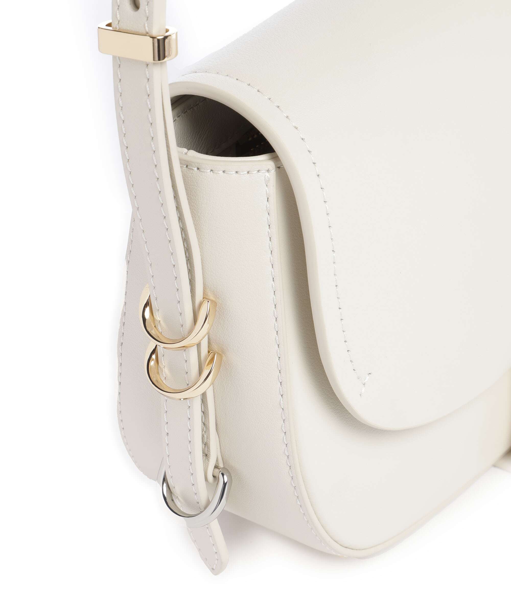 Pinko Saddle Mini Crossbody bag bianco seta/gold/nike