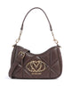 Love Moschino Embossed Q Borsa a spalla chocolate