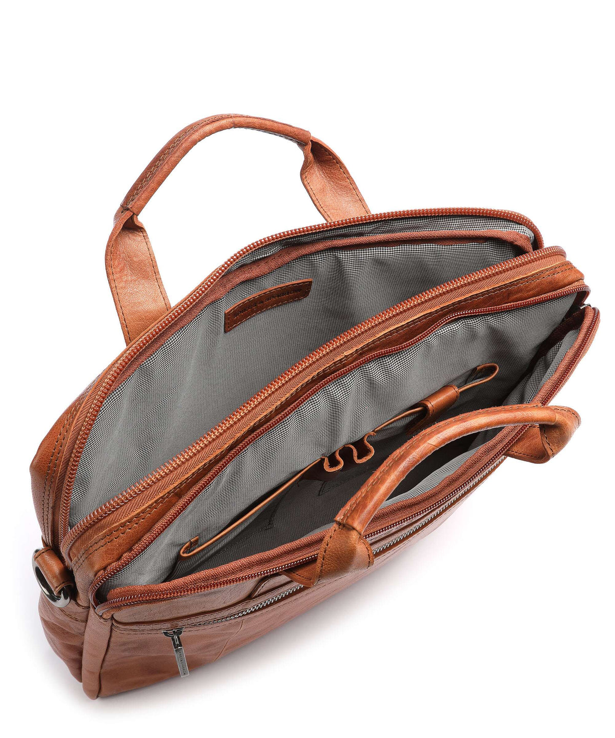 Spikes & Sparrow Bronco Briefcase brandy