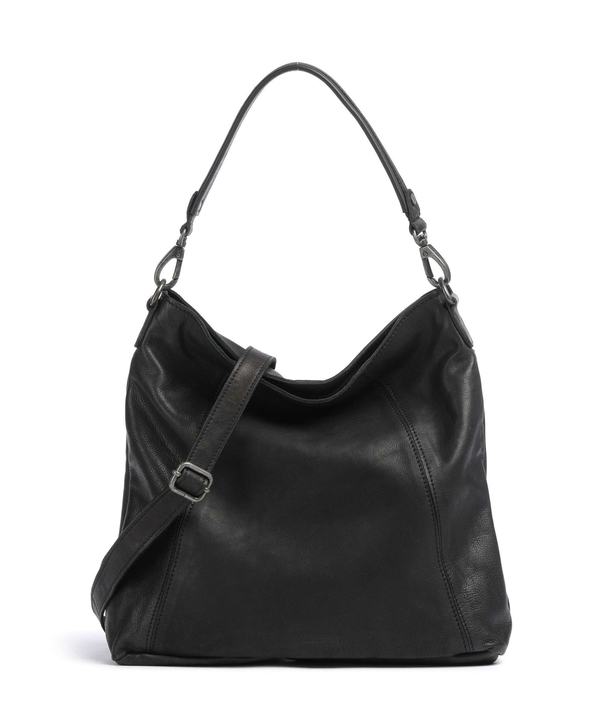 The Chesterfield Brand Washed Waxed Cow Sintra Hobo bag black