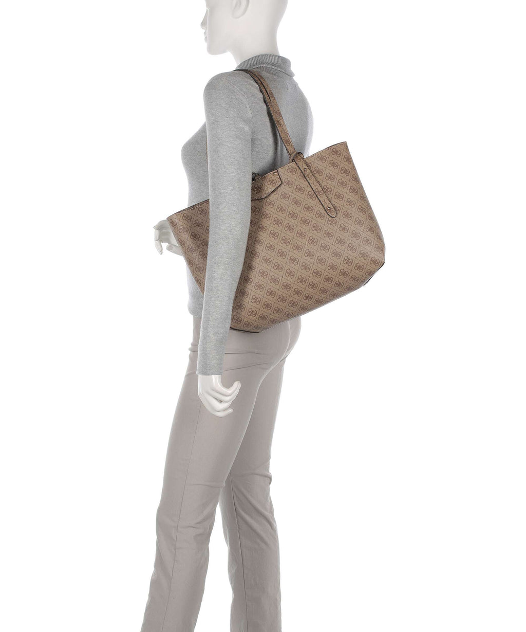 Guess Brenton Eco Tote bag latte logo