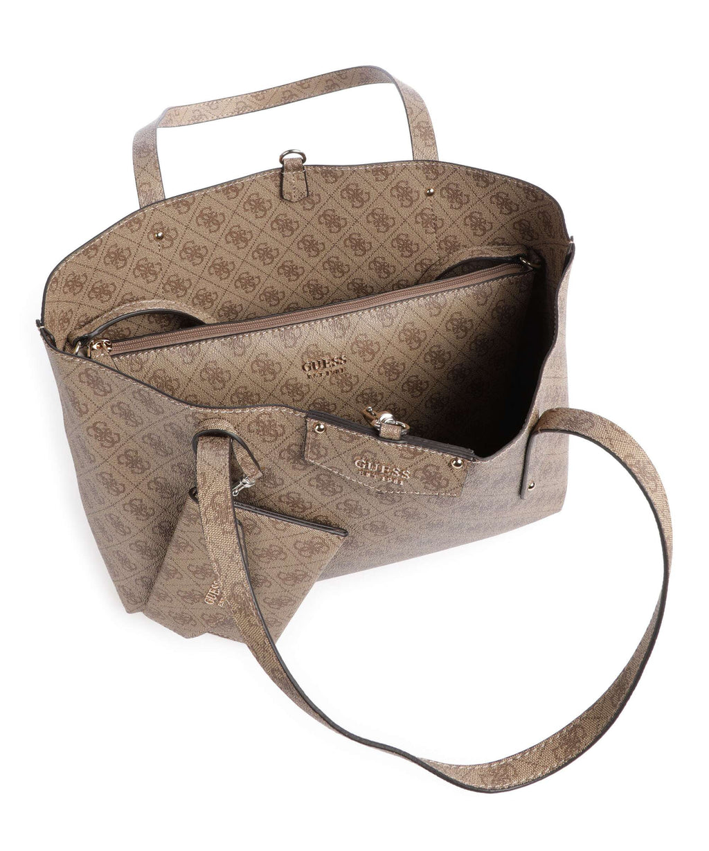 Guess Brenton Eco Tote bag latte logo