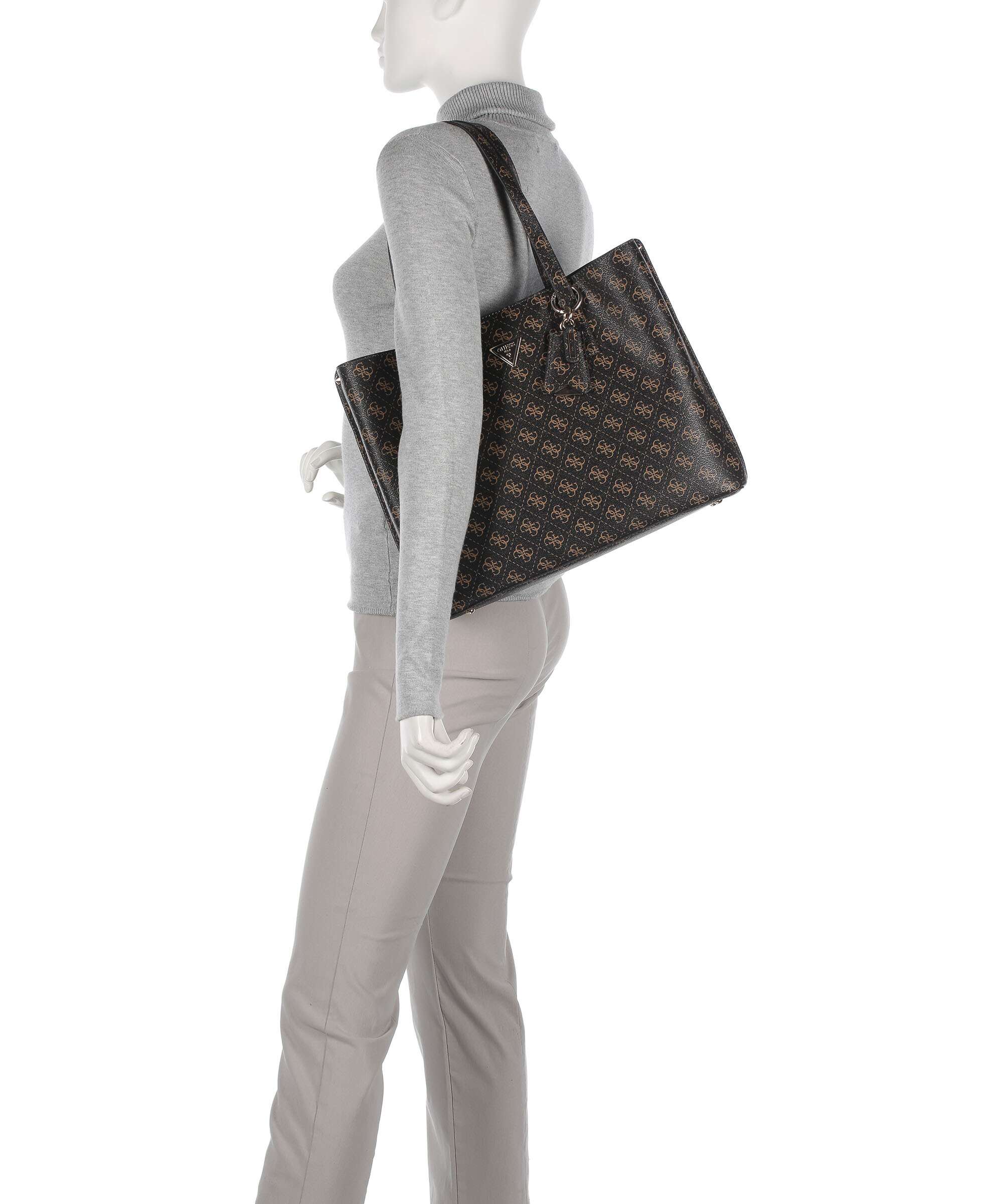 Guess Meridian Tote bag brown logo