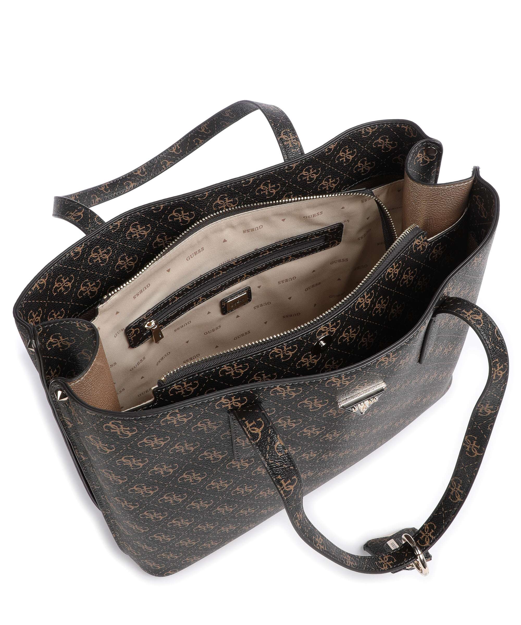 Guess Meridian Tote bag brown logo
