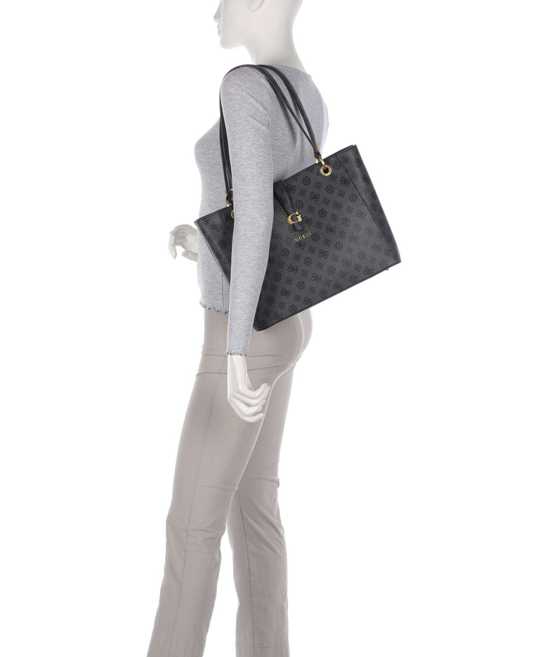 Guess Kuba Tote bag charcoal logo