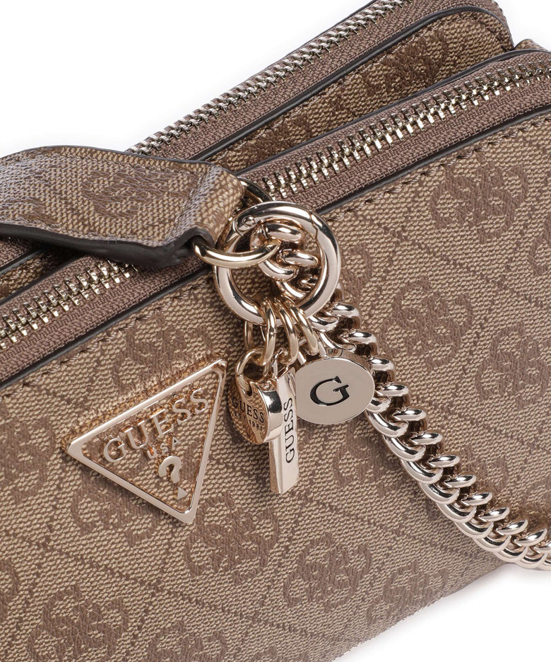 Guess Erica Eco Crossbody bag latte logo
