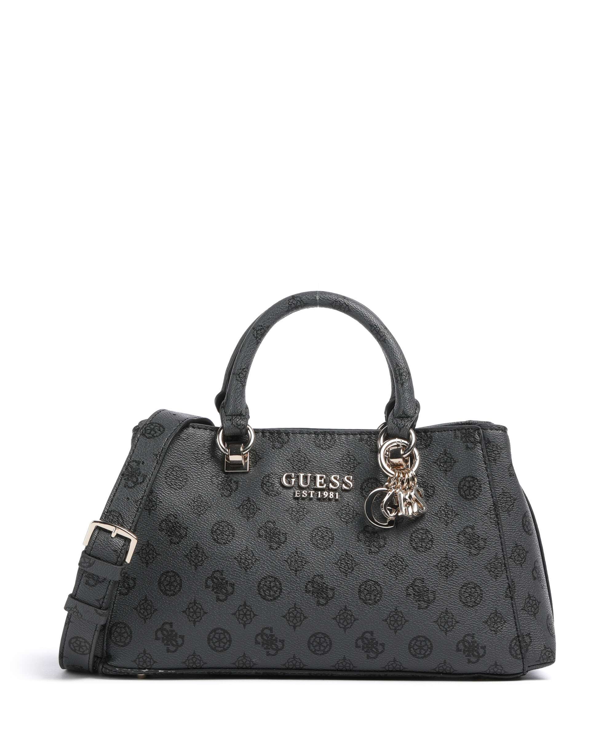 Guess Evelune Handbag charcoal logo