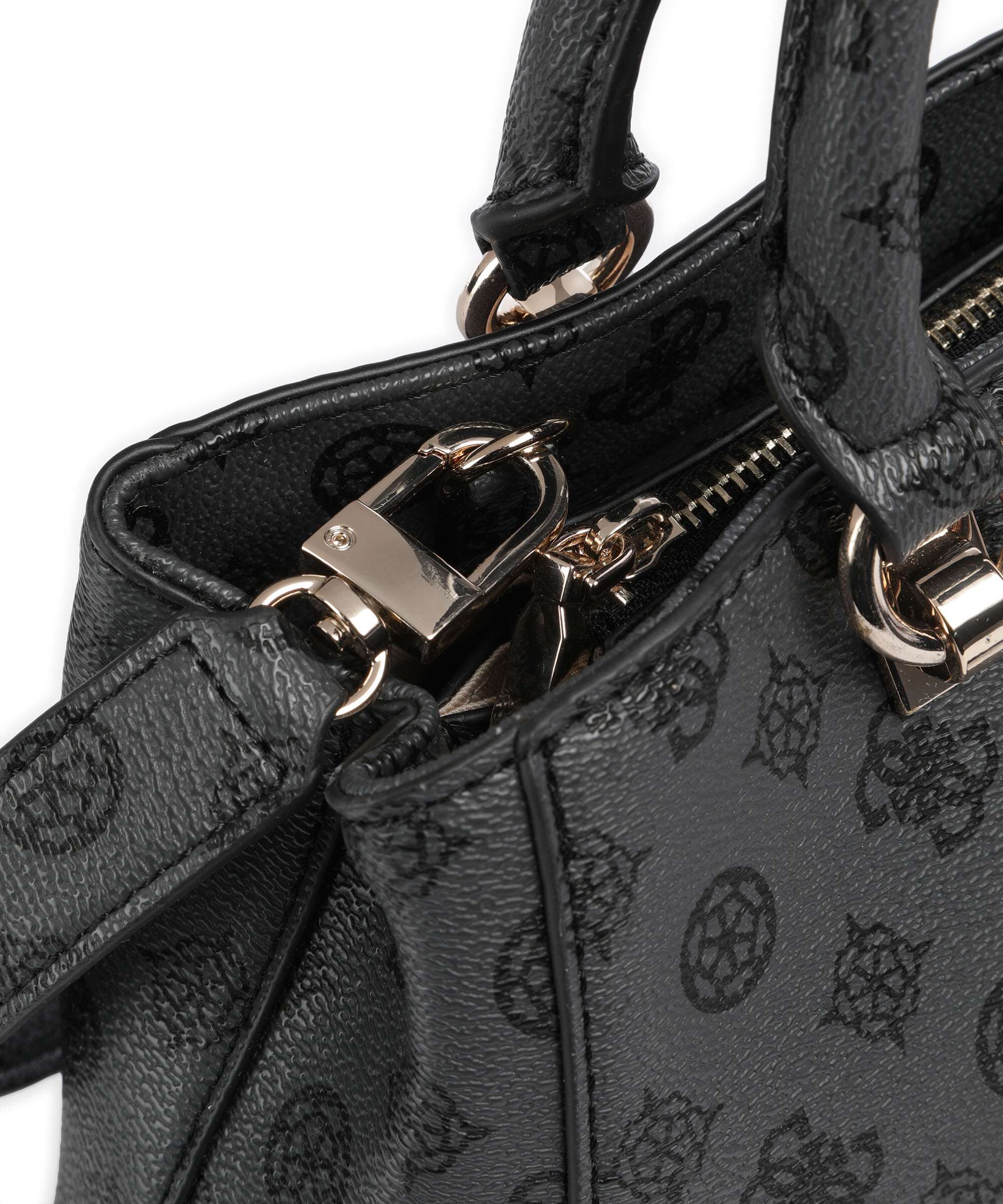 Guess Evelune Handbag charcoal logo