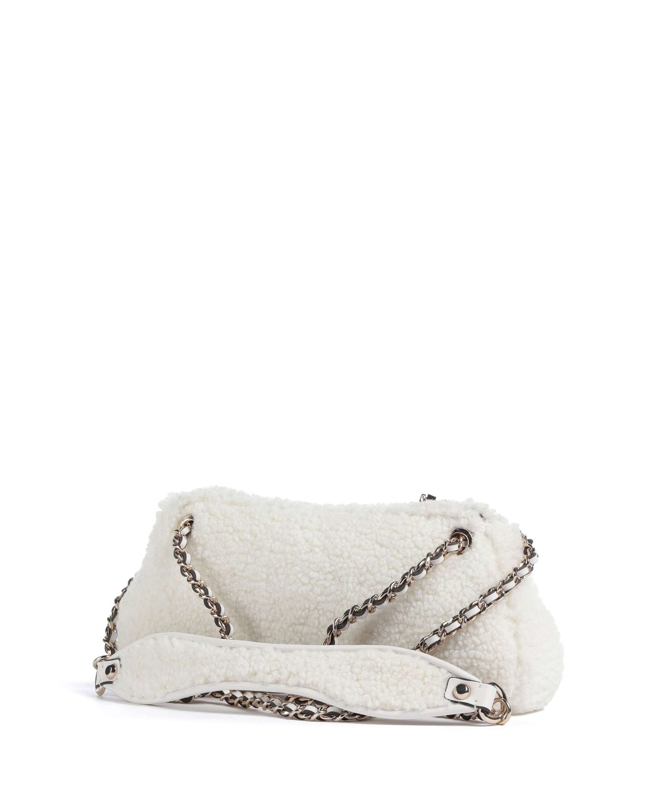 Guess Aslia Shearling Shoulder bag white