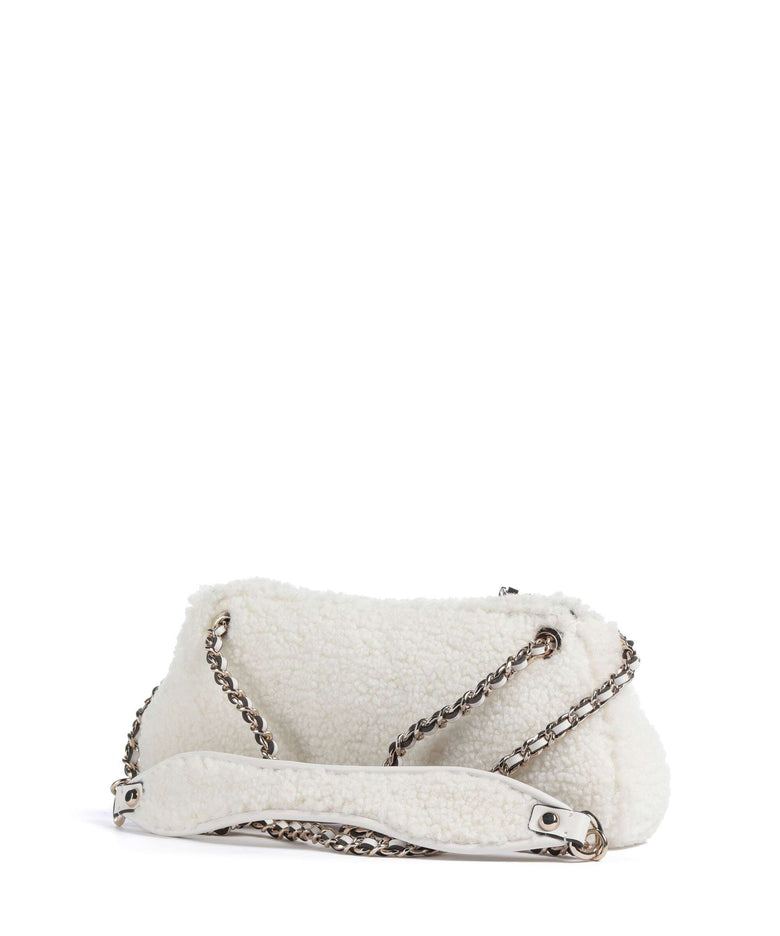 Guess Aslia Shearling Shoulder bag white
