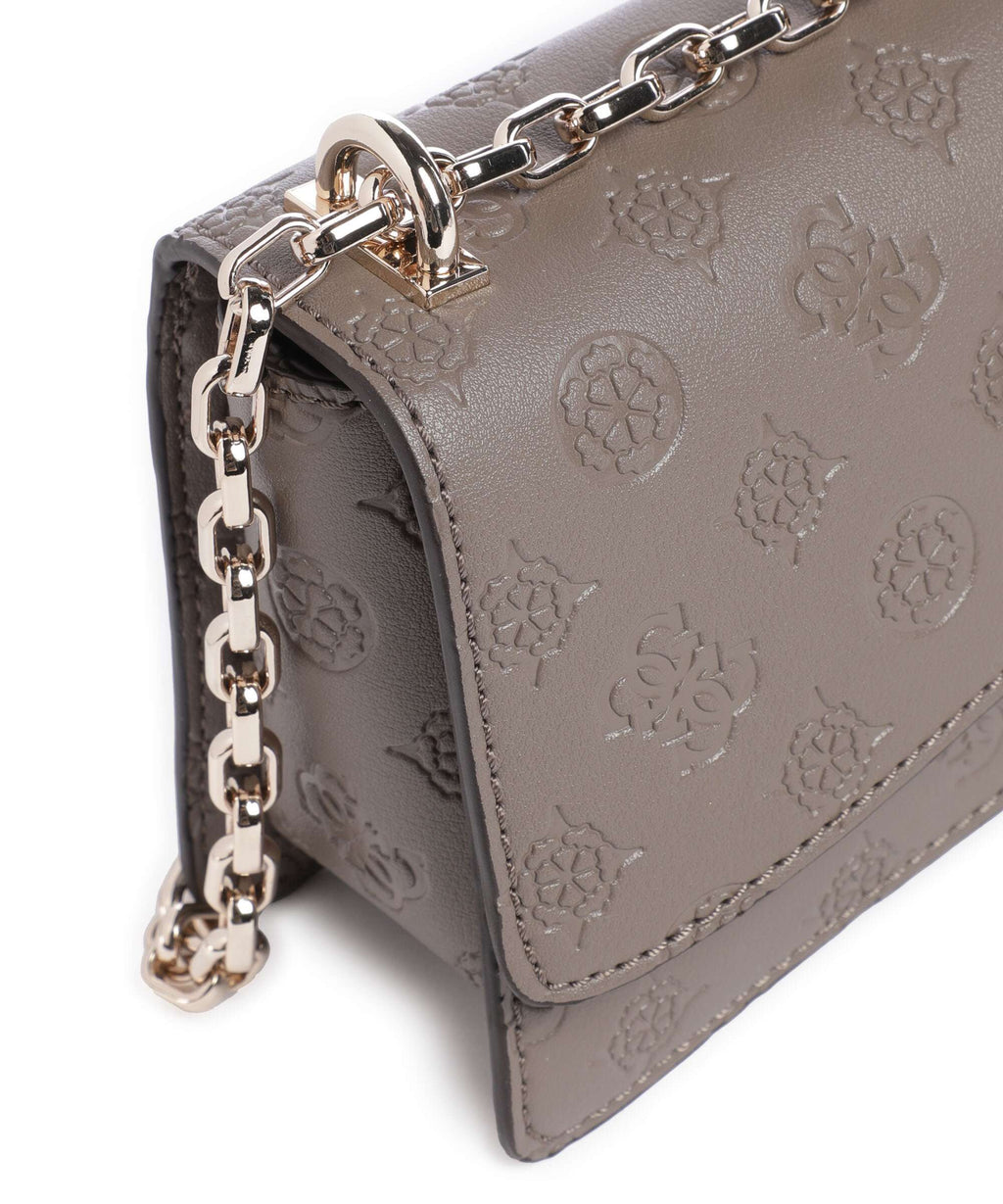 Guess Gerty Peony Shoulder bag dark taupe