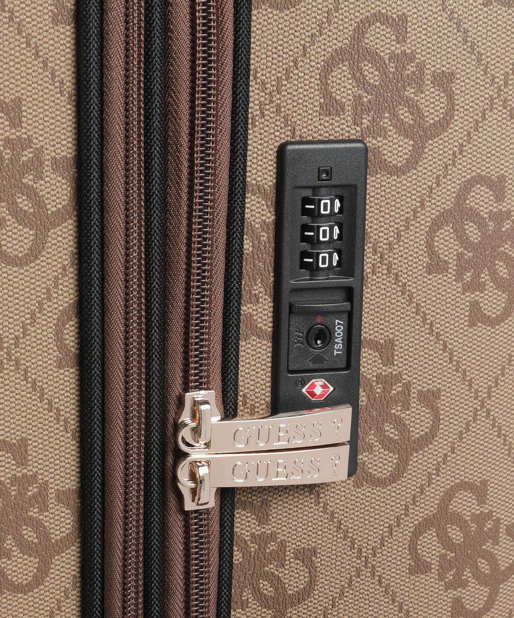 Guess Berta Maxi 4G Spinner (4 wheels) latte logo/brown