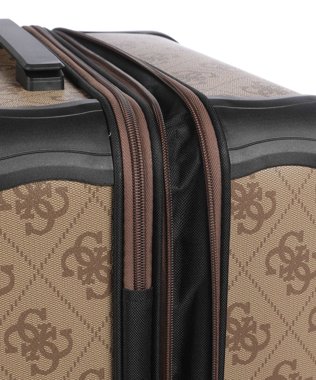 Guess Berta Maxi 4G Spinner (4 wheels) latte logo/brown