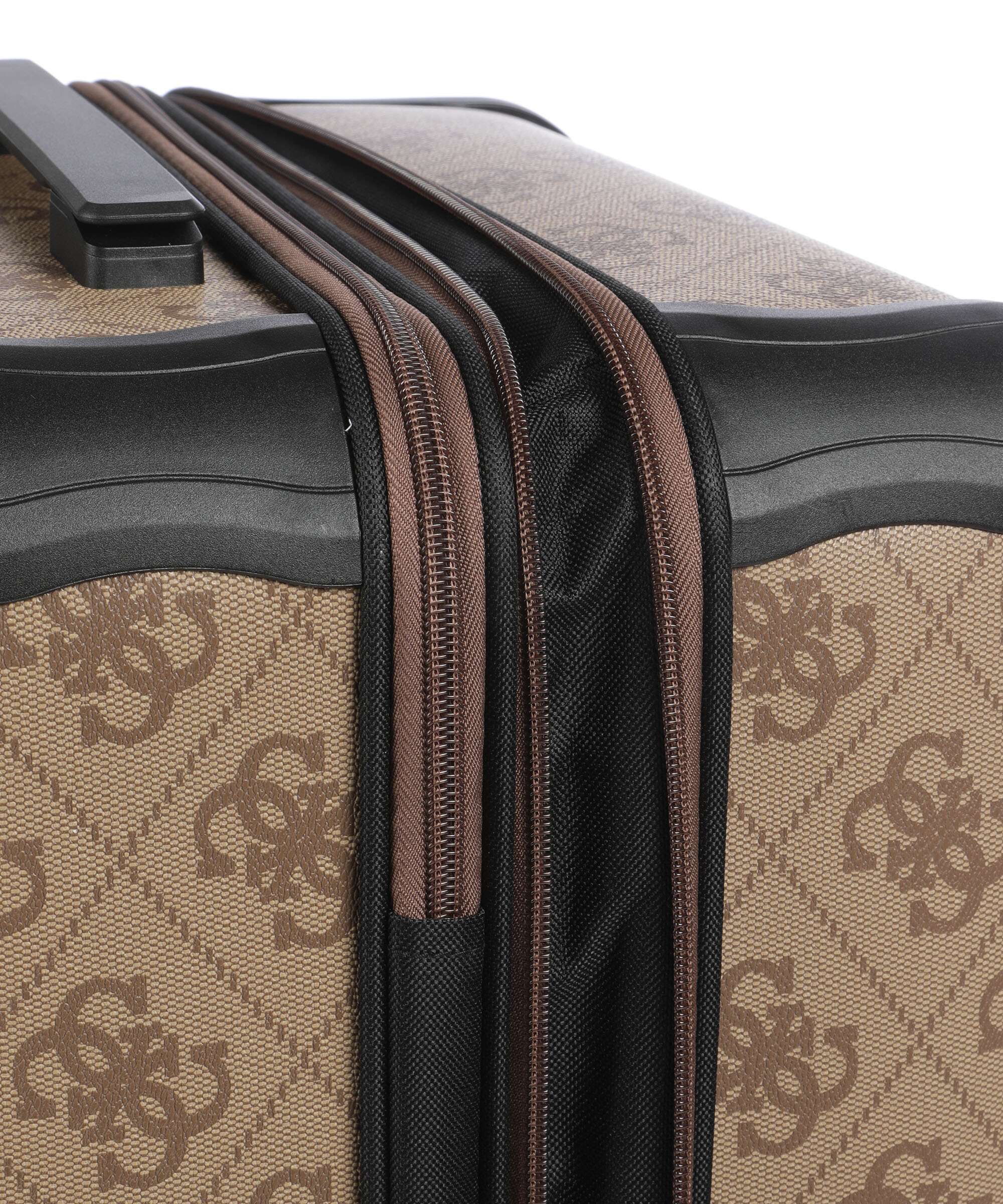 Guess Berta Maxi 4G Spinner (4 wheels) latte logo/brown