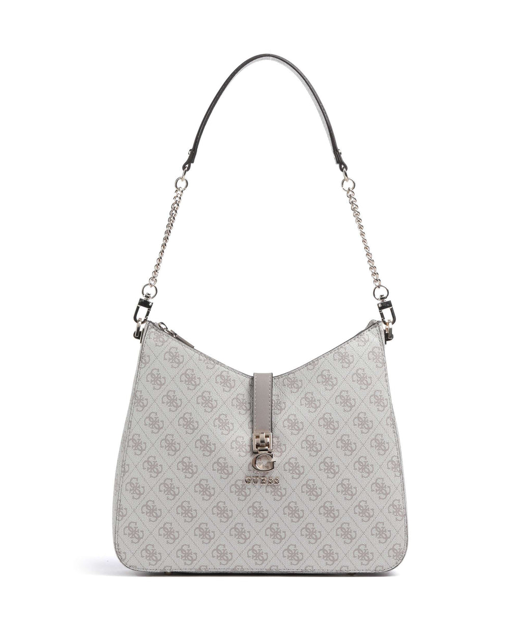 Guess Zamira Shoulder bag dark taupe logo