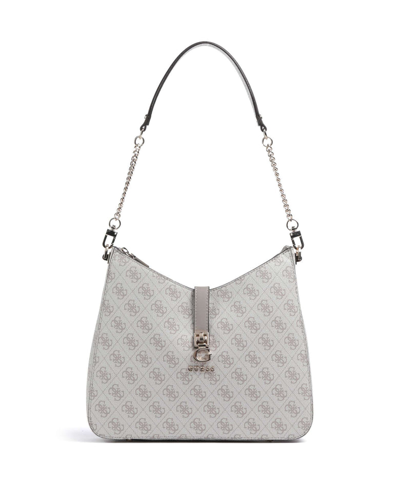 Guess Zamira Shoulder bag dark taupe logo