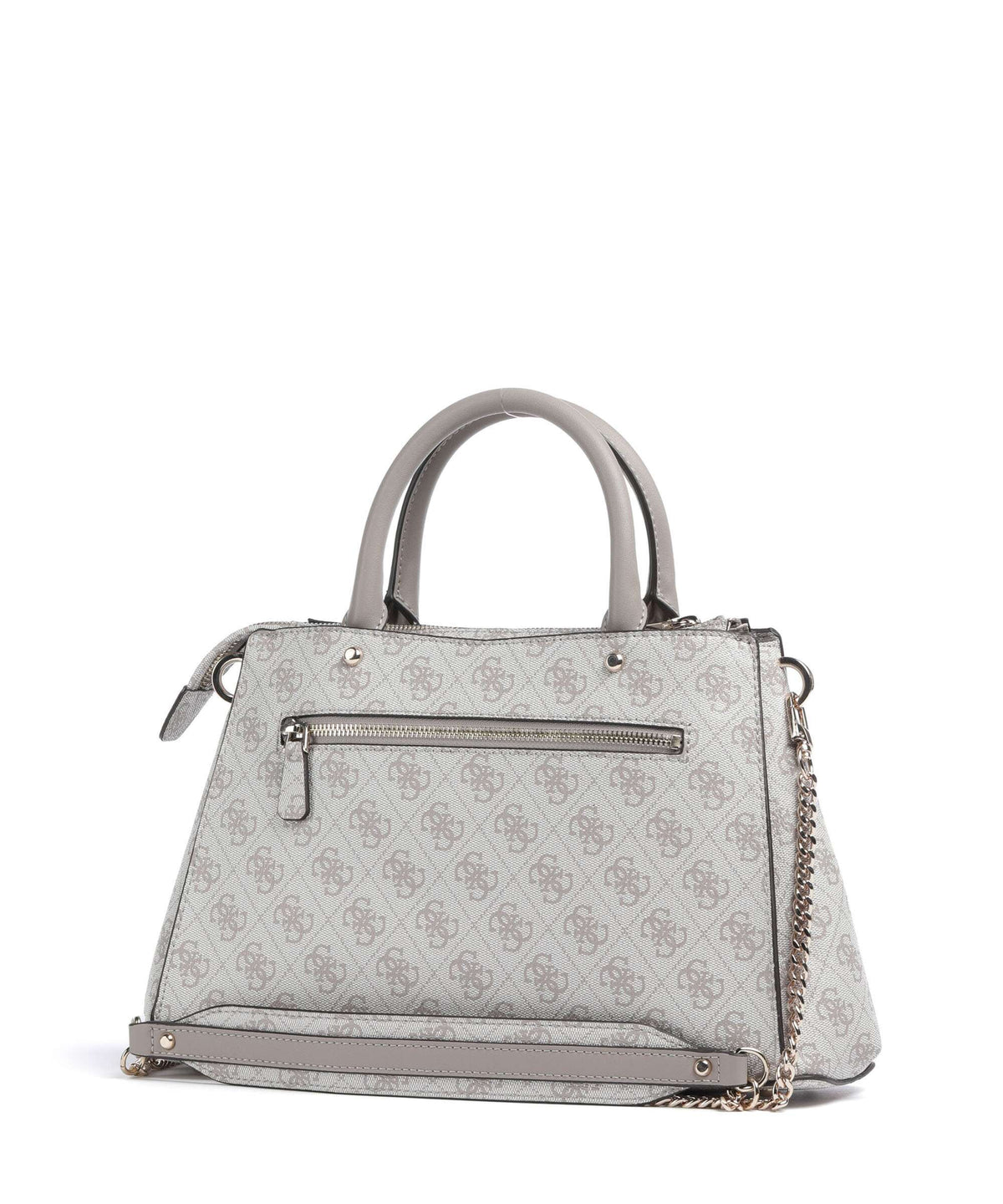 Guess Zamira Handbag dark taupe logo