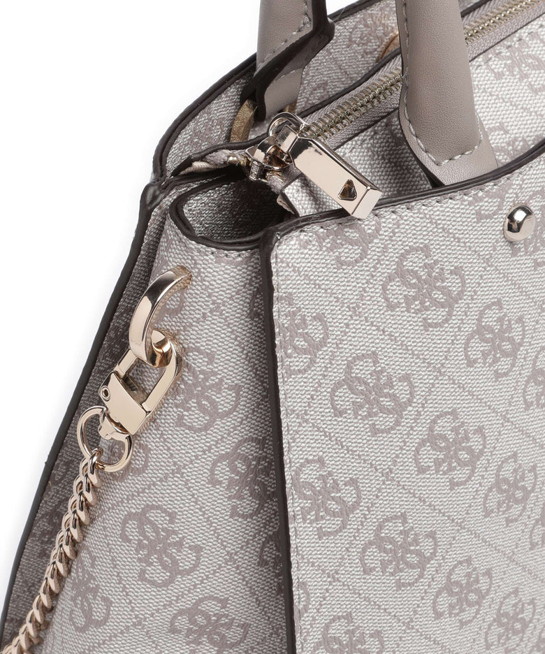 Guess Zamira Handbag dark taupe logo