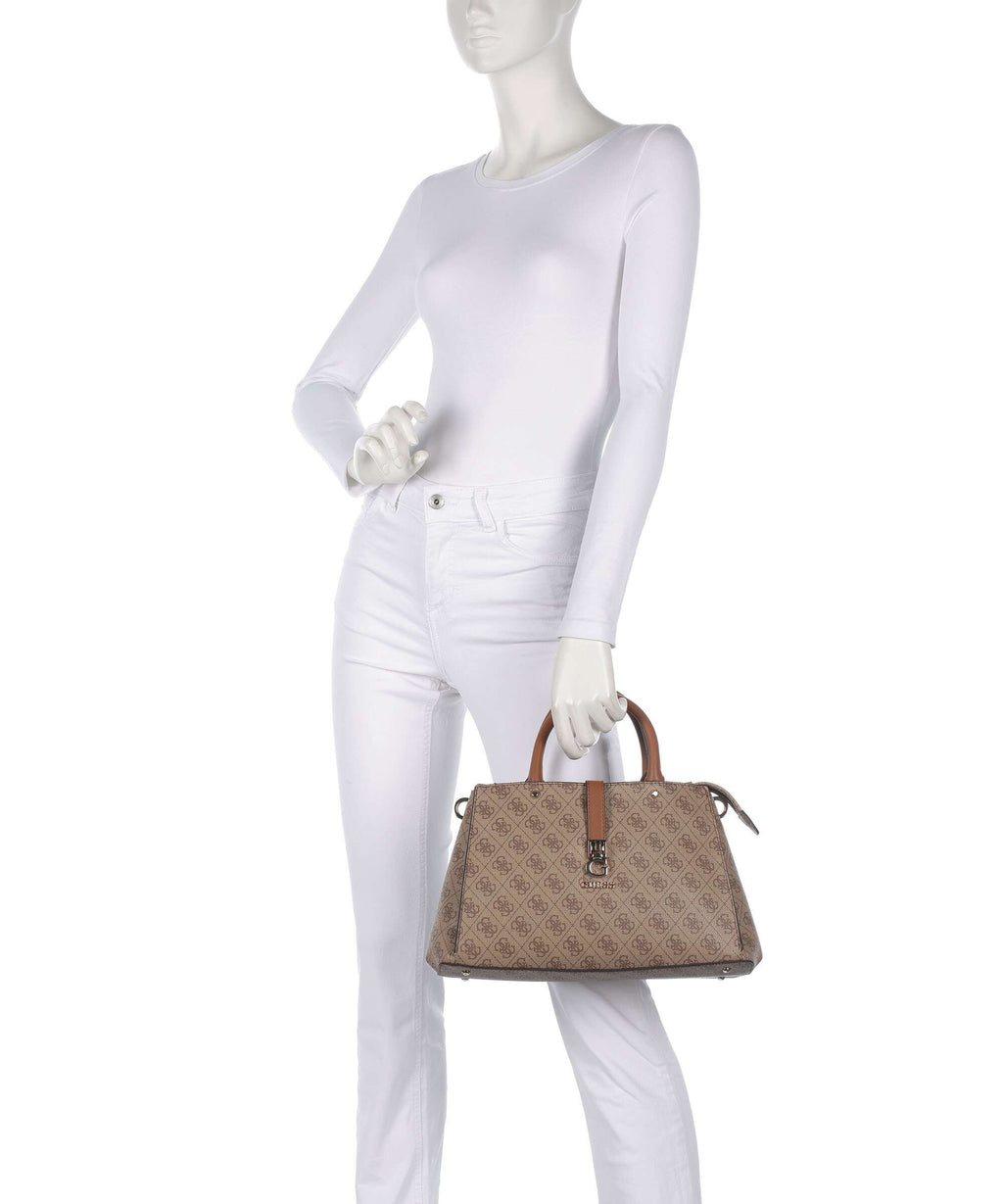 Guess Zamira Handbag latte logo