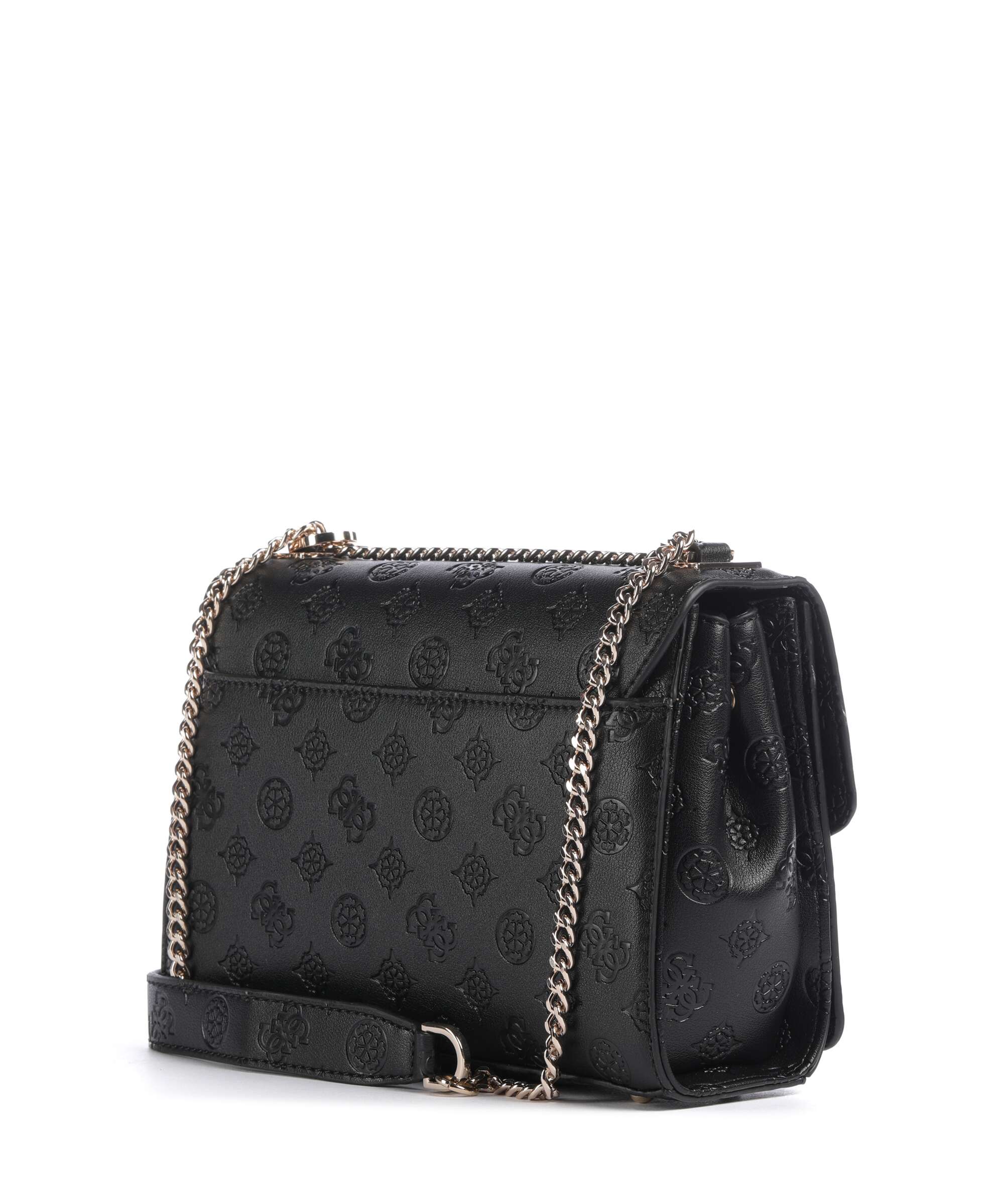 Guess Phoebe Peony Debossed Shoulder bag black logo