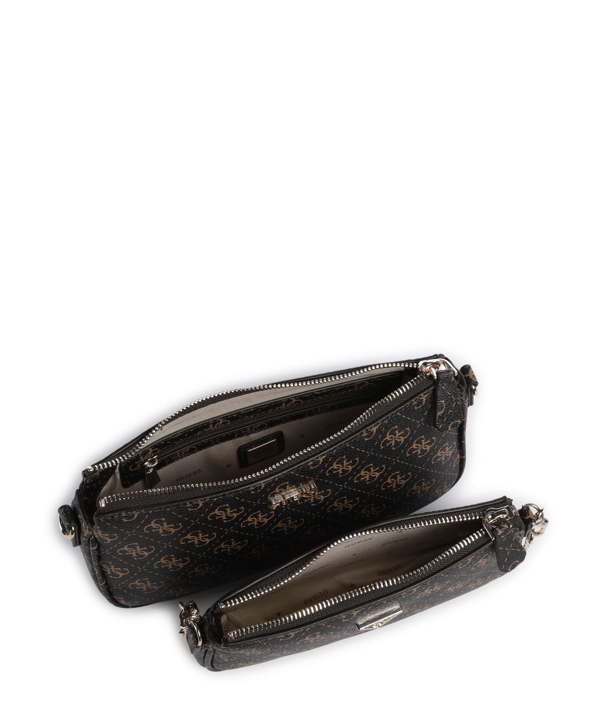 Guess Noelle Q Logo Shoulder bag brown logo