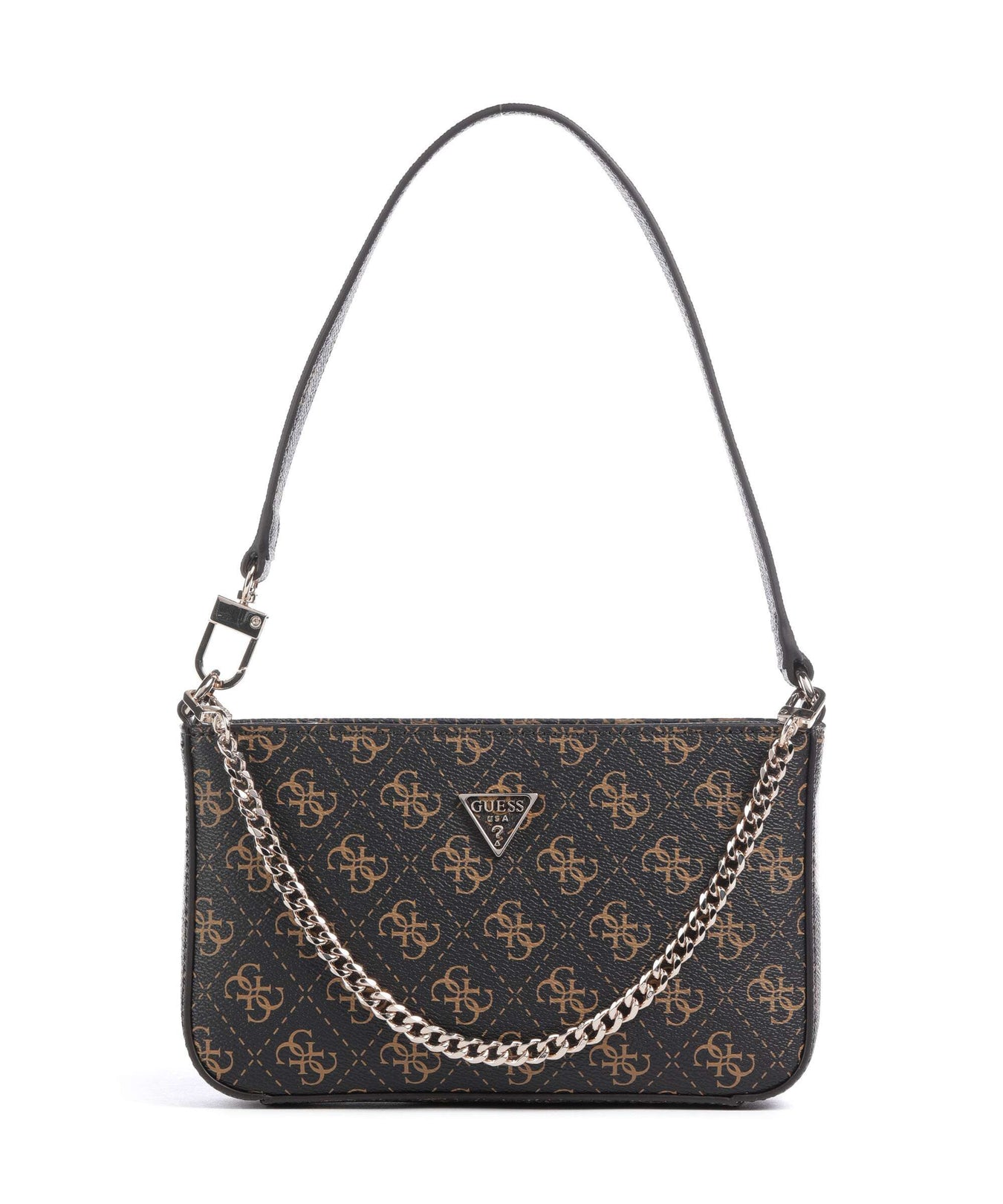 Guess Noelle Q Logo Shoulder bag brown logo