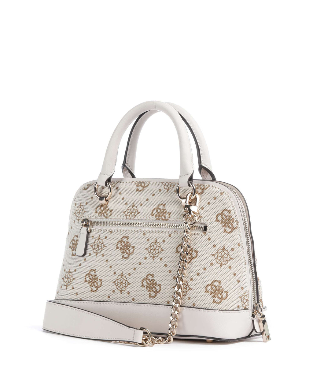 Guess Neda 4G Peony Logo Handbag offwhite logo