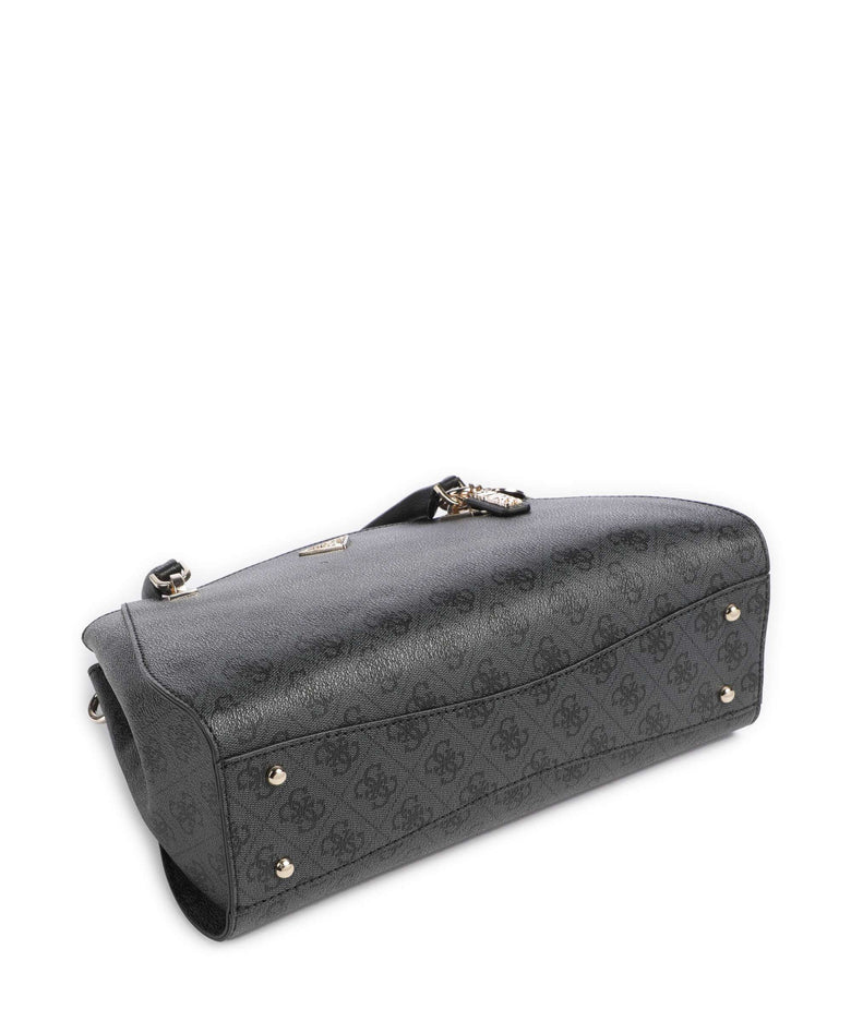 Guess Noelle 4G Logo Handbag coal logo