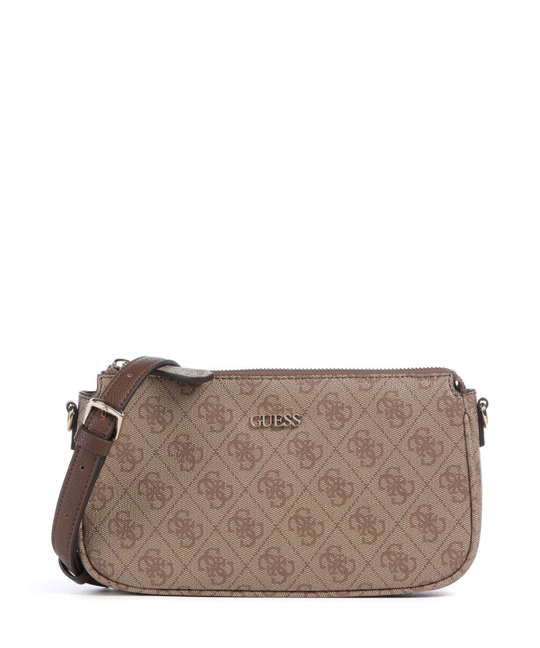 Guess Noelle 4G Logo Shoulder bag latte logo/brown