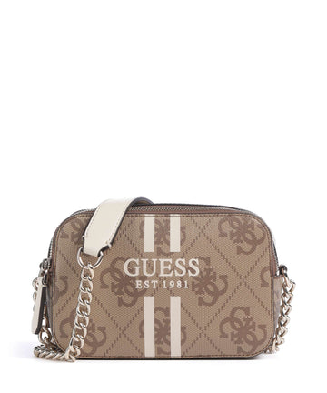 Guess Noelle 4G Logo Borsa a tracolla latte logo