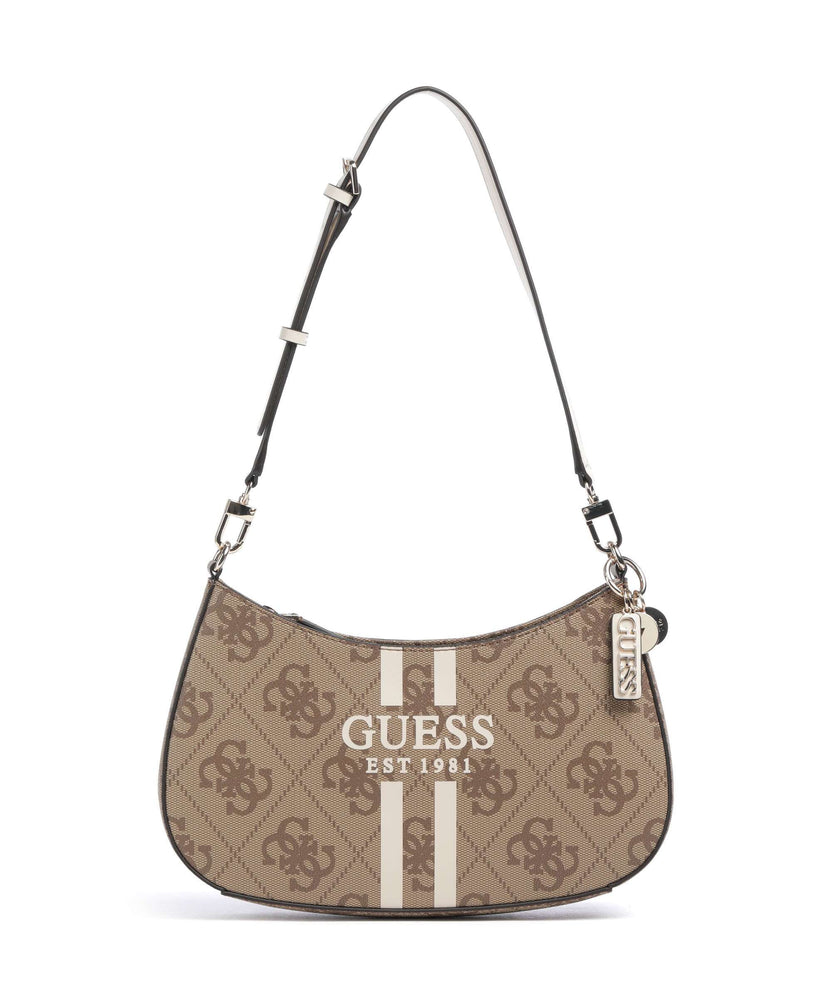 Guess Noelle 4G Logo Shoulder bag latte logo