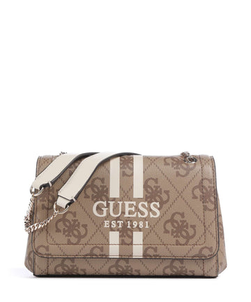 Guess Noelle 4G Logo Borsa a spalla latte logo
