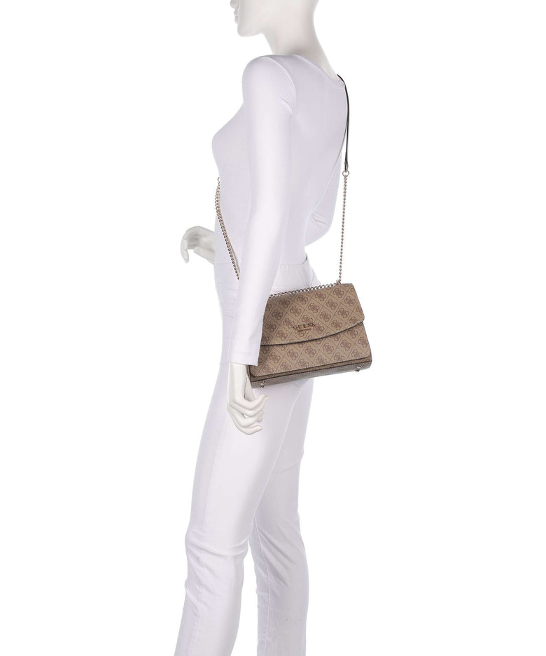 Guess Calista Shoulder bag latte logo