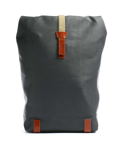 Brooks England Pickwick Cotton Canvas Large Rolltop backpack grey
