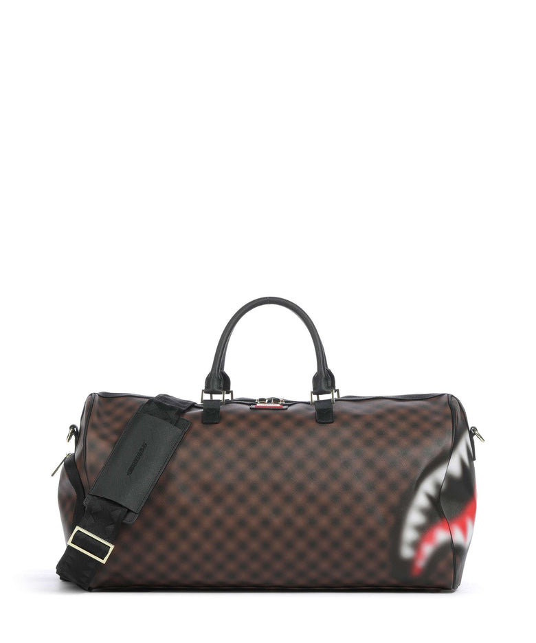 Sprayground Sharks in Paris Blur Weekend bag dark brown