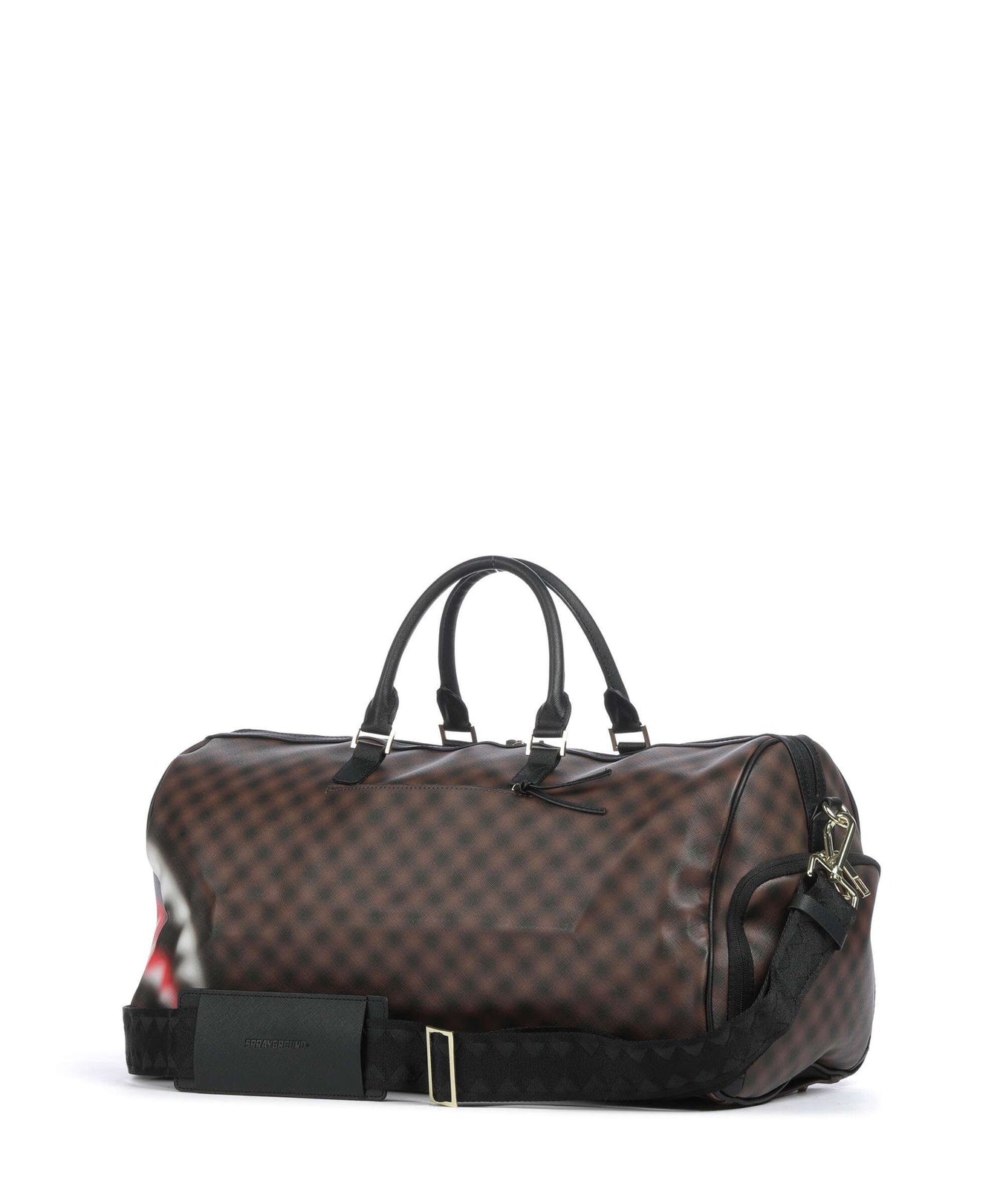 Sprayground Sharks in Paris Blur Weekend bag dark brown